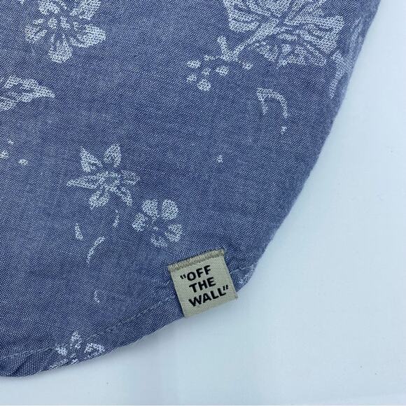 Vans Men Shirt Vintage Hawaiian Print Short Sleeve Button Shirt Medium - Picture 7 of 9